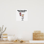 Vrouw Coker Decorting Connoisseur Poster (Keuken)