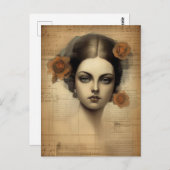  vrouw collage briefkaart (Voorkant / Achterkant)