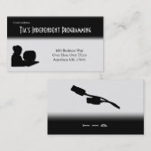 Vrouw Computer Programmer Visitekaartje (Voorkant / Achterkant)