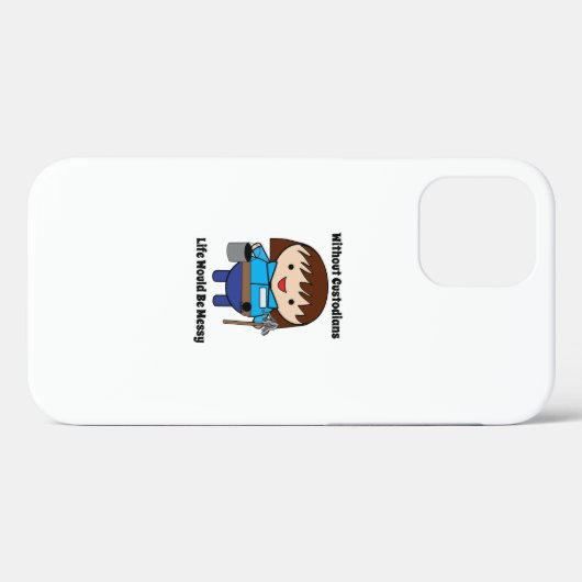 Vrouw Custodian Janitor Funny Personalize Case-Mate iPhone Case (Achterkant (horizontaal))