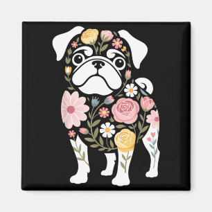 Vrouw Cute Pug Hond Moeder Magneet