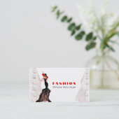 Vrouw Dame in de Stad Mode Boutique Visitekaartje (Staand voorkant)