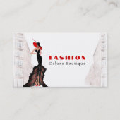 Vrouw Dame in de Stad Mode Boutique Visitekaartje (Voorkant)