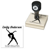 Vrouw dans poses 2 	rubberstempel (Gestempeld)
