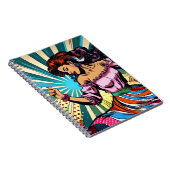  vrouw dansen salsa Pop kunst Notitieboek (Rechterzijde)