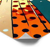  vrouw dansen salsa Pop kunst Poster (Hoek)