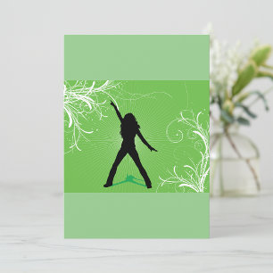 Vrouw dansen uitnodigingen