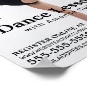Vrouw danser, dansles Adverteren Poster (Hoek)