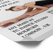 Vrouw danser, dansles Adverteren Poster (Hoek)