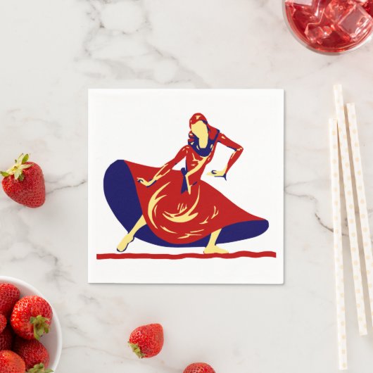 Vrouw Danser Party Servetten (Insitu)