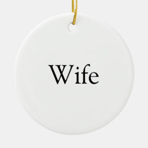 Vrouw Definitie Modern Zwart en Wit Pret Keramisch Ornament