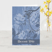 Vrouw - Definitieve Vaarwel/Afscheid - Blauwe Toon Kaart (Gele Bloem)