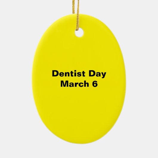 Vrouw Dentist Ornament (Achterkant)