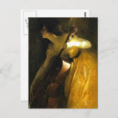 Vrouw die Cello speelt Briefkaart (Voorkant / Achterkant)