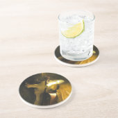 Vrouw die Cello speelt Zandsteen Onderzetter (Zijkant)