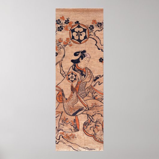 vrouw die Dekishima Hanya Seated Two-T tekent Poster (Voorkant)