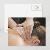 Vrouw die een behandeling met spa krijgt briefkaart (Voorkant / Achterkant)