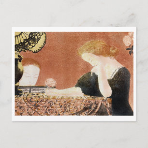 Vrouw die een Roos houdt, Maurice Denis Briefkaart