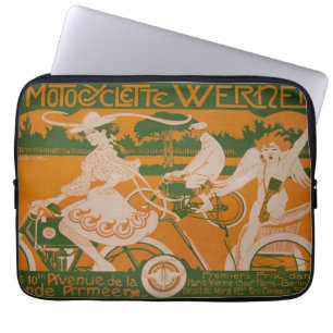  vrouw die fietst met cupid laptop sleeve