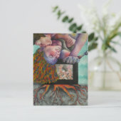 vrouw die gekust briefkaart is (Staand voorkant)