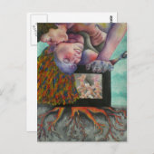 vrouw die gekust briefkaart is (Voorkant / Achterkant)