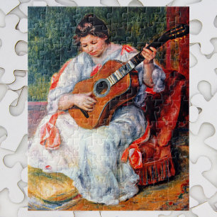 Vrouw die gitaar speelt door Pierre Renoir Legpuzzel