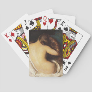 Vrouw die haar drogen (door Joseph DeCamp) Pokerkaarten