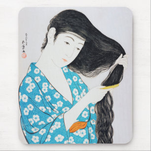 Vrouw die haar haar haar haar komt, Goyō Hashiguch Muismat