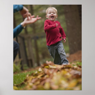 Vrouw die het woord "Sprong" ondertekent in Amerik Poster