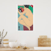 Vrouw die katten knuffelt - Matchbox print - Esthe (Keuken)