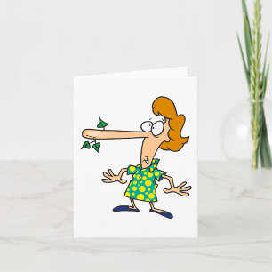 Vrouw die Leugens Vertelt Kaart