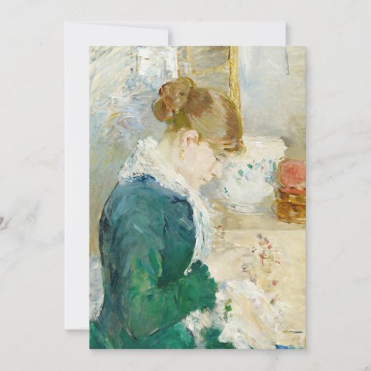 vrouw die naait | Berthe Morisot (Voorkant)