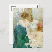 vrouw die naait | Berthe Morisot Briefkaart (Voorkant / Achterkant)