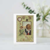 Vrouw die naar het Man van Pumpkin kijkt in Mirror Briefkaart (Staand voorkant)