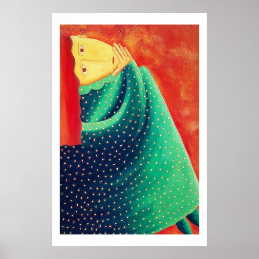 Vrouw die nadenkt poster (Voorkant)