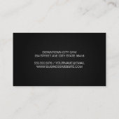 Vrouw die op loopband loopt visitekaartje (Achterkant)