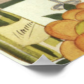 vrouw die sigaret rookt Drink champagne Poster (Hoek)