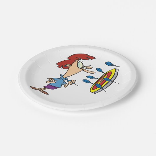 Vrouw die speelt papieren bordje (Gekanteld)