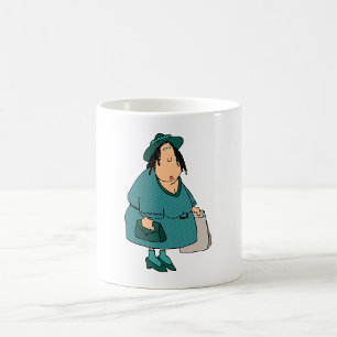 Vrouw die tassen draagt koffiemok