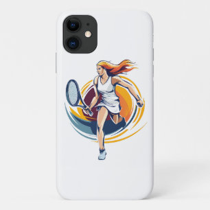 vrouw die tennis speelt iPhone 11 hoesje