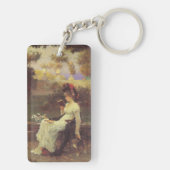  vrouw die V2 leest Sleutelhanger (achterkant)