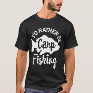 Vrouw die van vissen houdt met een hengel t-shirt
