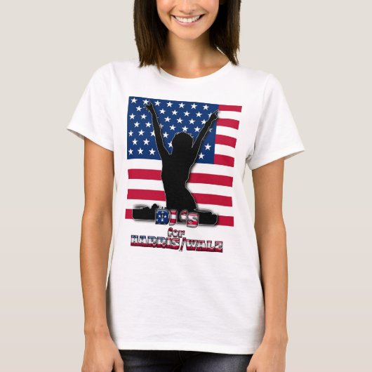 VROUW DJ'S VOOR HARRIS WALZ T-SHIRT (Voorkant)