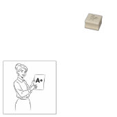 Vrouw Docenten Grading A+ Rubberstempel (Gestempeld)