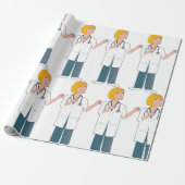 Vrouw Doctor Cadeaupapier (Uitgerold)