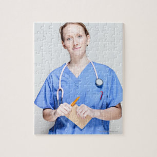 Vrouw Doctor in de bosbouw Legpuzzel