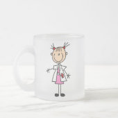 Vrouw Doctor Stick Figuur Matglas Koffiemok (Links)
