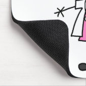 Vrouw Doctor Stick Figuur Muismat (Hoek)