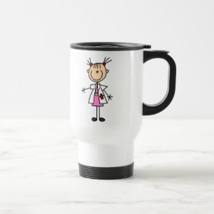 Vrouw Doctor Stick Figuur Reisbeker