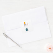Vrouw Doctor Vierkante Sticker